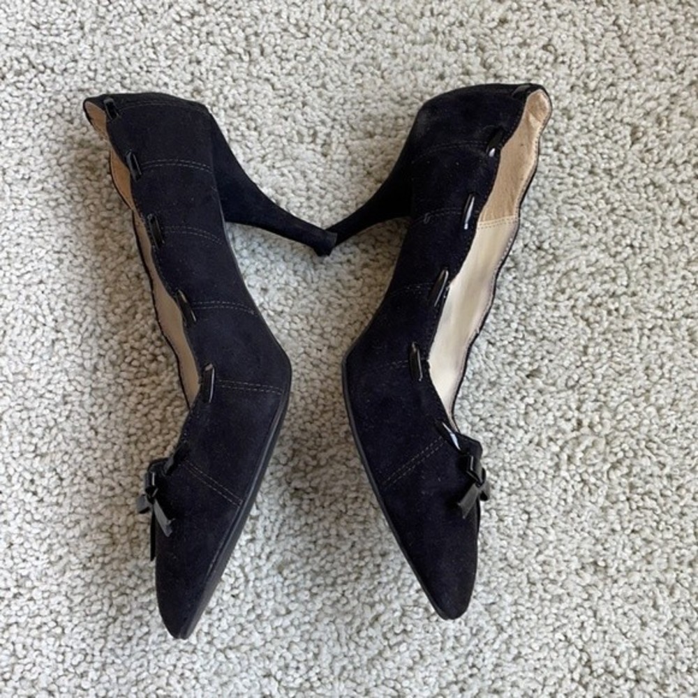 Black suede like heel - Picture 3 of 3
